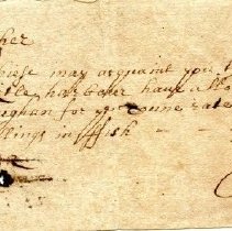 Portsmouth 1682 town receipt paid to John Fletcher